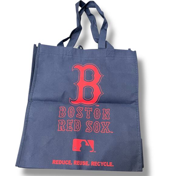 Boston Red Sox Reusable Bag MLB Baseball FOCO Shopping Grocery Gym School Blue - Picture 5 of 9